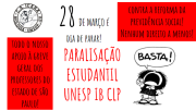Estudantes da Unesp São Vicente paralisam contra a Reforma da Previdência