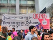 Em todo o país, trabalhadores e estudantes fizeram atos em apoio à luta no Chile