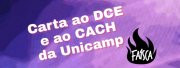 Carta da Faísca ao DCE e ao CACH da Unicamp