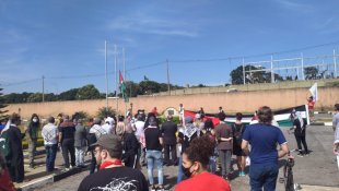 Ato em Brasília contra o massacre do Estado ilegítimo e racista de Israel na Palestina