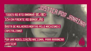 Justiça por Janaína! Todes ao ato dia 1 de fevereiro, 12h, no Restaurante Universitário da Unicamp