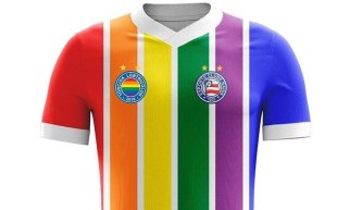Torcida do Bahia cria uniforme inspirado nas cores LGBTs 