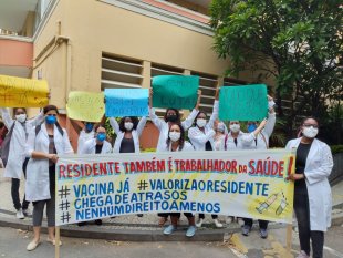 Residentes em saúde do RJ fazem manifestações no Dia Nacional do Residente