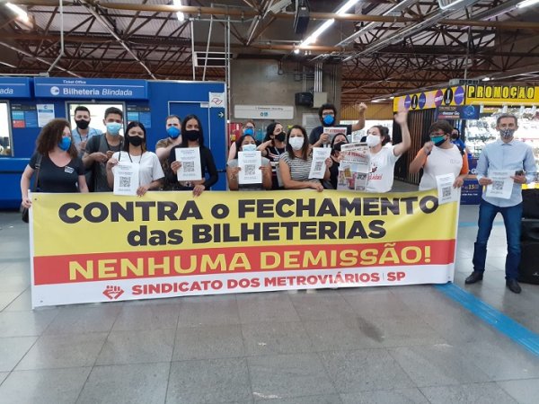 Amplo apoio popular marca dia de luta contra o fechamento das bilheterias do Metrô e CPTM